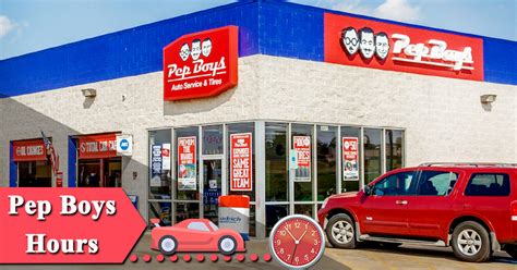 What time does pep boys open - Pep Boys Tires Near Me Hours. Open its stores every day from Monday to Friday at early 8:00 AM to provide the best quality service & spares. It closes the store at 7:00 PM. They operate the stores for more than 11 hours in most of the locations. As the stores are located in the various geographical areas, some stores may open or close …